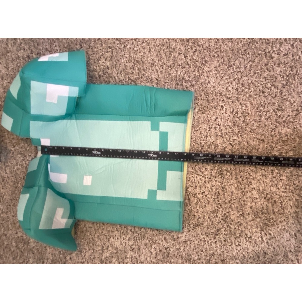 Minecraft Diamond Armor Deluxe Kids Costume 3pc Set Teal Blue Size M 7-8 - Picture 4 of 7